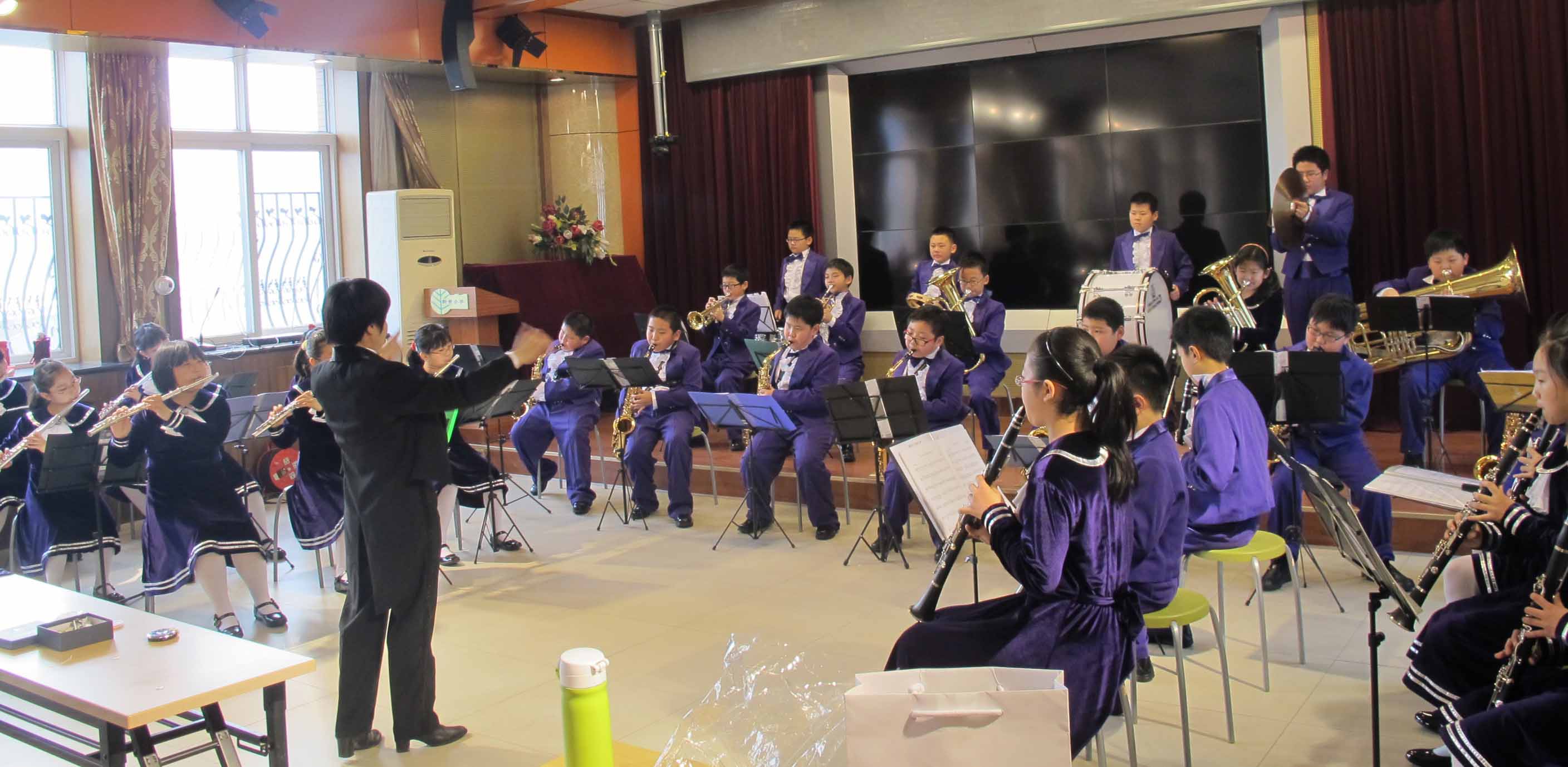 学校管乐团学习培训效果展示-管乐团合练